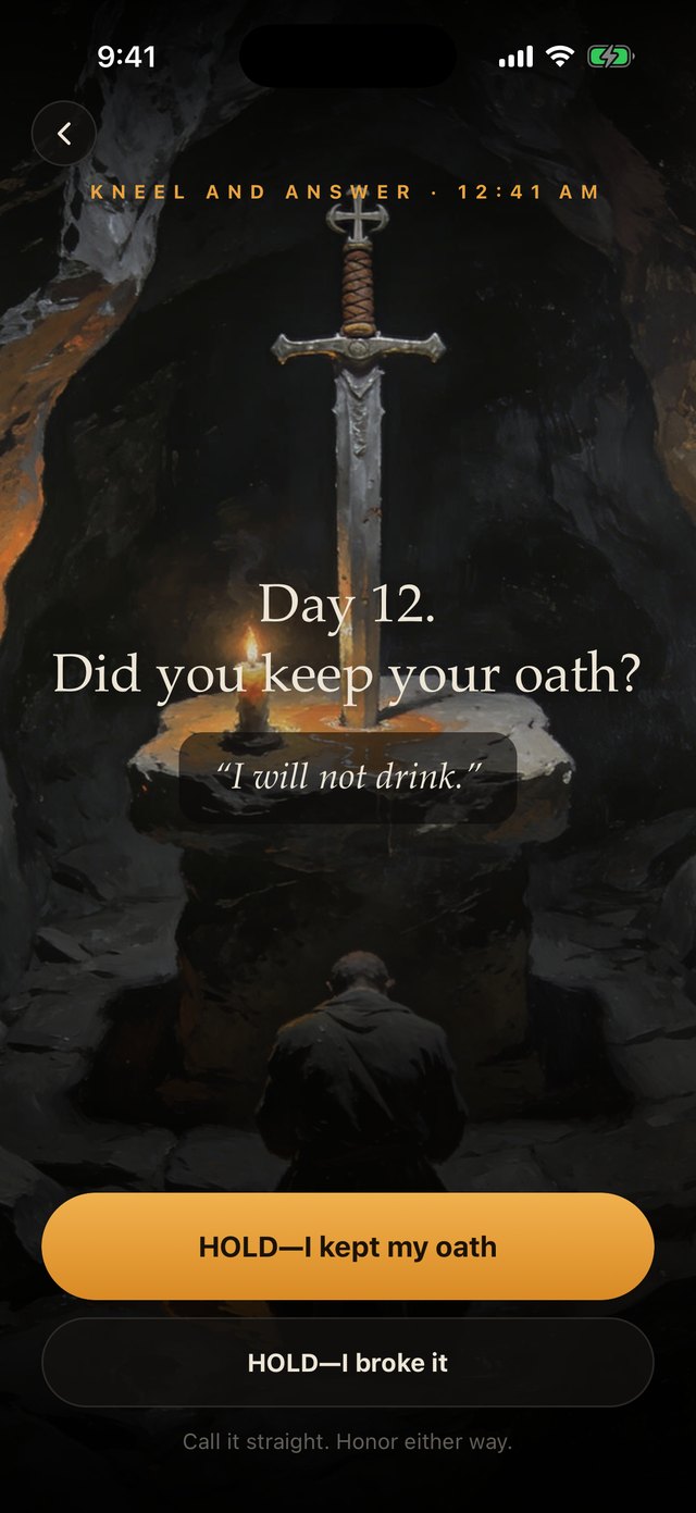 The Reckoning: did you keep your oath? Hold to answer.